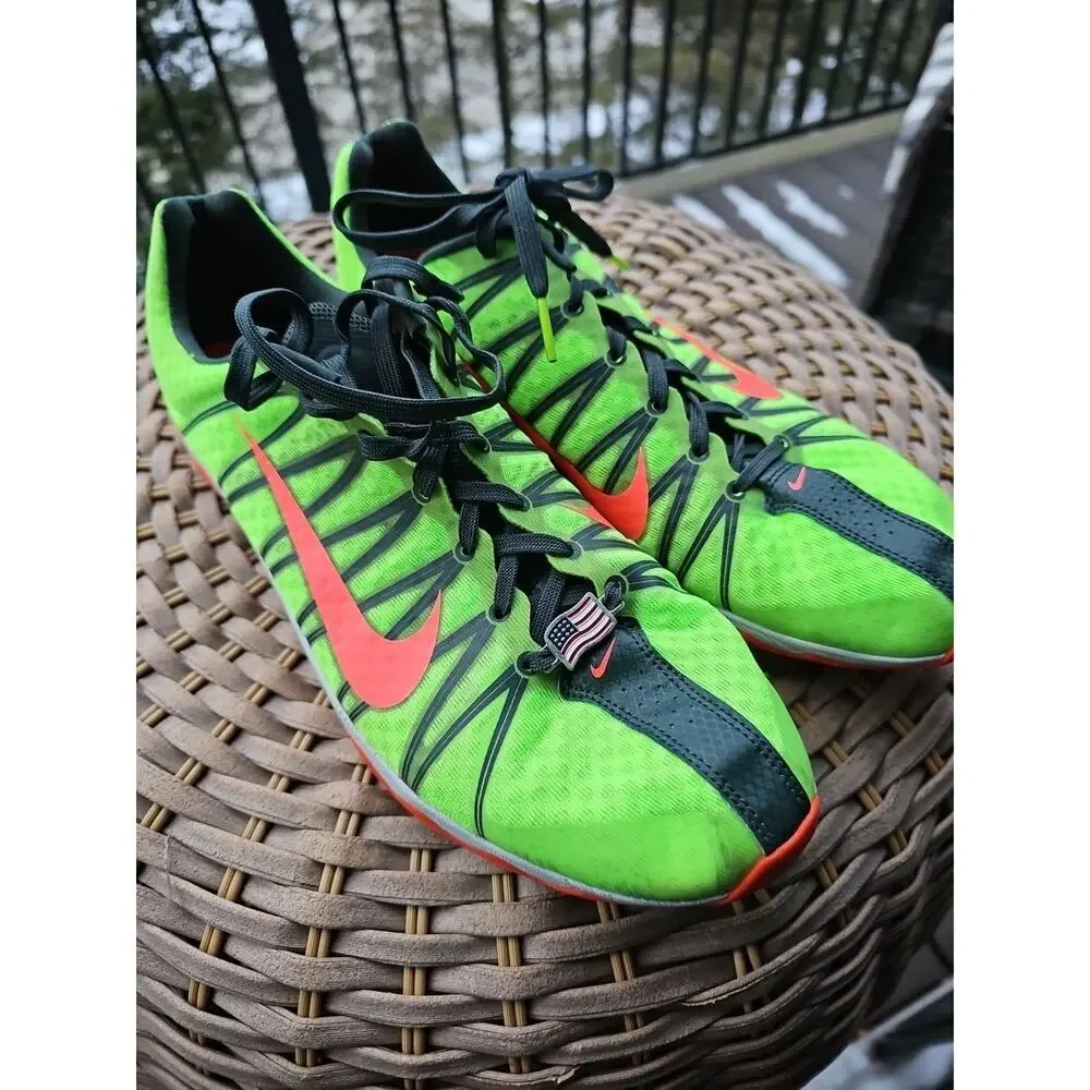 Nike Zoom Rival XC 605506-363 Lime Black Running Shoes Sneakers 11 US 45 EU Glow